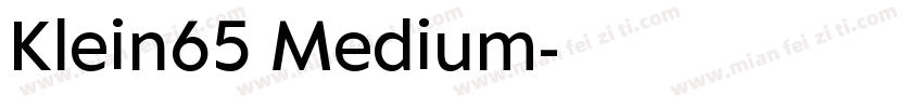 Klein65 Medium字体转换